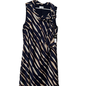 Signature by Robbie Bee Embellished Sleeveless Striped Dress NWT